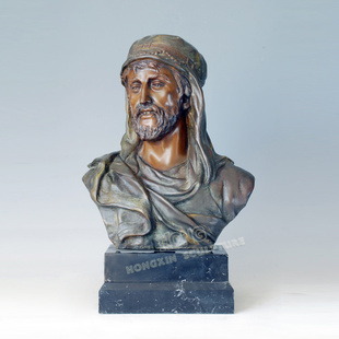 铜雕阿拉伯人胸像EP109欧式人物工艺品客厅书房玄关家居桌面摆件