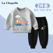 拉夏贝尔套装男童秋装宝宝卫衣，卫裤两件套儿童，秋季衣服婴儿运动装