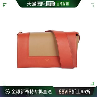 香港直邮celine女士粉色，和棕色拼色皮革，单肩斜挎包180263-aqo-2