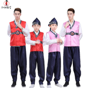 小男孩六一儿童古装表演服装传统大长今韩国朝鲜民族韩服男餐饮装