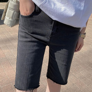 女大童牛仔短裤热裤2023夏季儿童装韩版洋气，直筒五分裤亲子潮