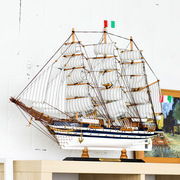 学生地中海帆船 一帆风顺吉利摆件木质工艺品