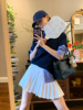 NEKODIARY丨复古回潮 老钱运动网球风 低腰大摆白色百褶裙短裙