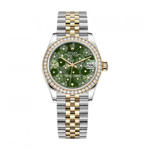 ROLEX劳力士手表日志型女表绿盘钻黄金钢带机械表M278383RBR-0032