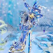 艺模3d立体拼图金属拼装模型雪之恋爱莎水晶鞋手工diy送女友礼物