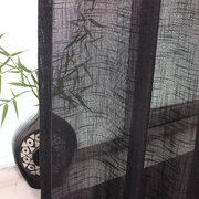 黑色遮光窗纱帘纯色布料，成品隔断装饰雪纺纱办公室阳台透光不