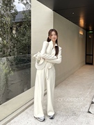 ZYGODDESS街头潮人运动风立领套装女春款韩版质感外套+长裤三件套
