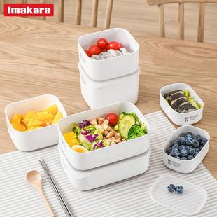 家用保鲜盒食品水果便当盒厨房塑料冰箱收纳盒带盖微波炉碗热饭盒