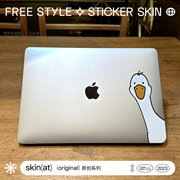 SkinAT 适用于macbook贴纸创意 可爱鸭创意贴膜MacBookair保护贴macbookpro保护套贴纸创意不留胶