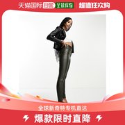 香港直邮潮奢 tall 女士设计长筒涂层紧身牛仔裤(卡其色)