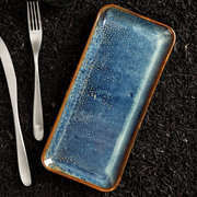 dxc创意鱼盘长方形盘子陶瓷，北欧菜盘家用西餐餐具简约蒸鱼盘子