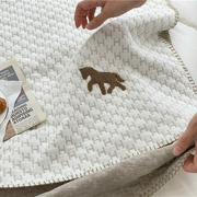 有机婴儿棉h针织，夏被空调毯子夏季薄毯新生宝宝盖毯多功能小毯子