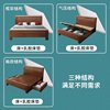 定制现代简约中式胡桃木家具，实木床主卧双人床，15米单人床气压储物
