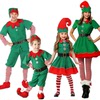 圣诞节儿童服装新子装女童套装男童装扮衣服成人小精灵cosplay女