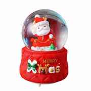 创意雪橇老人水晶球音乐盒卧室桌面装饰摆件送儿童女友圣诞节
