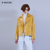 商场同款X--MOOM秋季黄色平绒长袖短夹克休闲外套