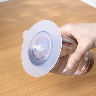 日本硅胶保鲜盖透明圆形万能盖密封防尘防漏软盖玻璃马克水杯盖子