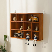 ()实木抽屉式收纳柜，木质储物柜挂壁柜展示小木柜格两抽3层