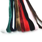 包红缎带天鹅黑色丝带绒面植绒双面鹅绒彩色绸带辅料带子丝绒项圈