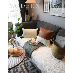 可定制纯色布艺沙发垫四季通用防滑沙发坐垫简约现代北欧沙发巾