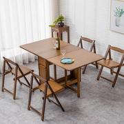 家用伸缩折叠餐桌椅组合小户型，长方形吃饭桌，多功能摆摊桌子
