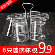 玻璃杯套装水杯家用耐热透明果汁，啤酒杯客厅杯子喝水牛奶杯凉茶杯