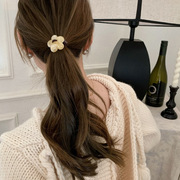 韩国水墨纹理亚克力花朵发圈时尚，串珠发绳马尾，扎头发皮筋头绳女