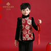 男童唐装中国风童装儿童，马甲秋季背心汉服，秋季套装连衣裙网红装