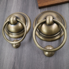 纯铜大拉手全铜大门环单孔老式古铜色仿古简洁中式把手加厚大
