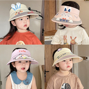 宝宝夏季帽子可爱空顶遮阳帽男女童户外防晒大帽檐遮阳薄款儿童潮