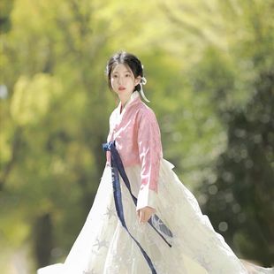 高端韩服纱裙女成人春夏传统宫廷礼服朝鲜族民族舞蹈演出服装