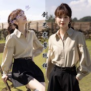 裁剪图n42泡泡袖衬衫，女秋季韩版衬衣设上衣女装做衣服的纸样