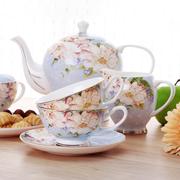 陶瓷咖啡杯套装欧式茶具，15头咖啡具套装骨瓷，英式下午茶红茶具套装