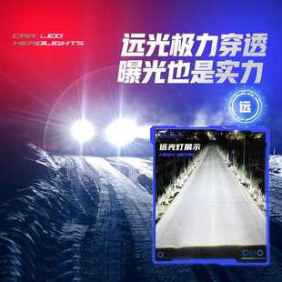 适用现代ix35改装LED大灯远光近光一体专用超亮激光透镜汽车灯泡