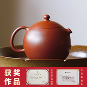 宜兴紫砂壶西施壶纯手工大红袍朱泥个人专用茶具，泡茶壶颜玉
