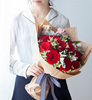 生日情人节花束同城，送花鲜花速递11朵红玫瑰，花束广州北京上海