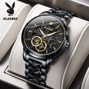 欧美品牌全自动商务，手表防水镂空机械男表精钢钢带夜光国产腕表