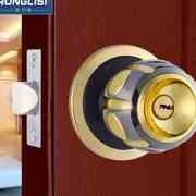 销门锁门锁卧室加厚高档球形锁，球形d室内木房门锁纯铜锁芯2020