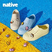 native儿童洞洞鞋 bloom海藻环保系列沙滩鞋男童女童轻质包跟凉鞋