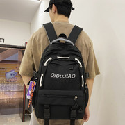 韩系ins大容量双肩包男生(包男生)工装小众女，高中大学生书包电脑旅行背包