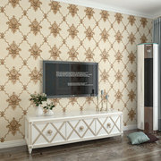 定制欧式简约3d无纺布，墙纸温馨浪漫卧室现代婚房家用客厅电视背景