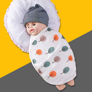 婴儿纱布防惊跳睡袋宝宝夏季薄款襁褓，包巾夏天空调房护肚围防踢被