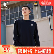 中国乔丹运动长袖t恤男2024宽松美式篮球训练服男子上衣健身