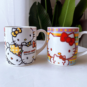 三丽鸥HelloKitty凯蒂猫限定卡通陶瓷马克杯高颜值咖啡杯水杯