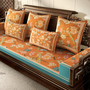 红木沙发坐垫中式实木家具椅罗汉床海绵乳胶木沙发坐垫带靠背定制