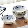 骨瓷斗碗沙拉碗米饭碗10个装盛菜碗汤碗面碗汤粉碗可微波陶瓷餐具