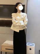 新中式套装裙2024春季女装名媛气质高级感小洋装简约半身裙潮