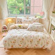 雅芳婷全棉床笠四件套纯棉床单被套家用床罩4件1.5m1.8米床上用品