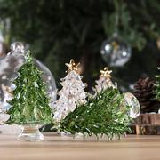 琉璃圣诞树迷你纯手工，玻璃工艺品小摆件，圣诞节儿童礼物平安夜