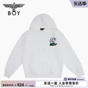 BOYLONDON秋冬男女同款卫衣斜插袋提花针织高街朋克长袖N04016